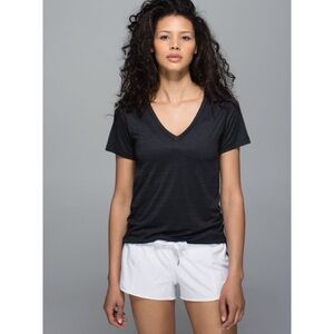 Lululemon What The Sport Tee Mesh Black 4.